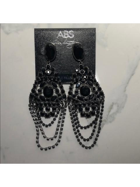 Other Designers ABS Allen Schwartz - ABS Black Statement Dangle Chandelier Earrings