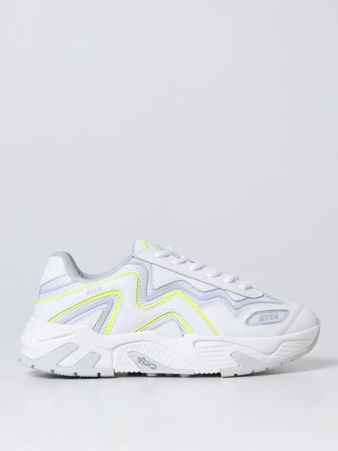 MSGM MSGM sneakers in leather and mesh