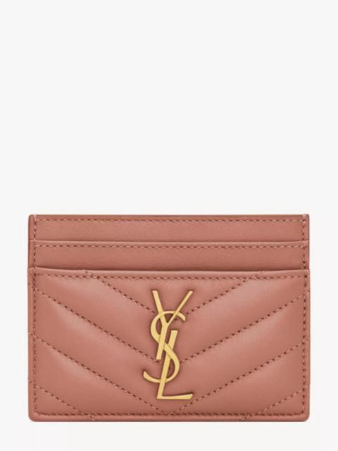 SAINT LAURENT Cassandre Matelasse Card Case in Lambskin