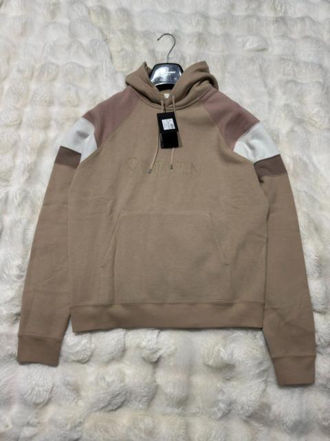 SAINT LAURENT Saint Laurent (YSL) Brand-New Embroidered Color-Block Sweatshirt
