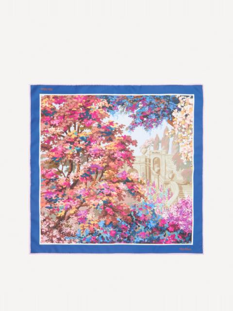 Max Mara Floral Printed Silk Scarf