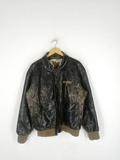 Other Designers Japanese Brand - Vintage Fadtribe Leather Pilot Jacket