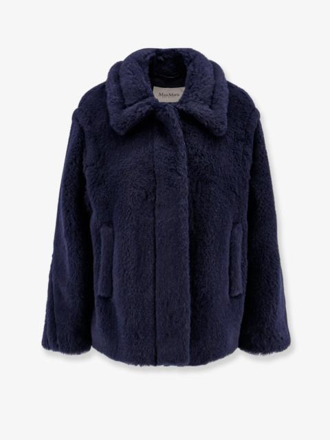 Max Mara Max Mara Mxmfuggito Alpaca Wool Fur Jacket Blue