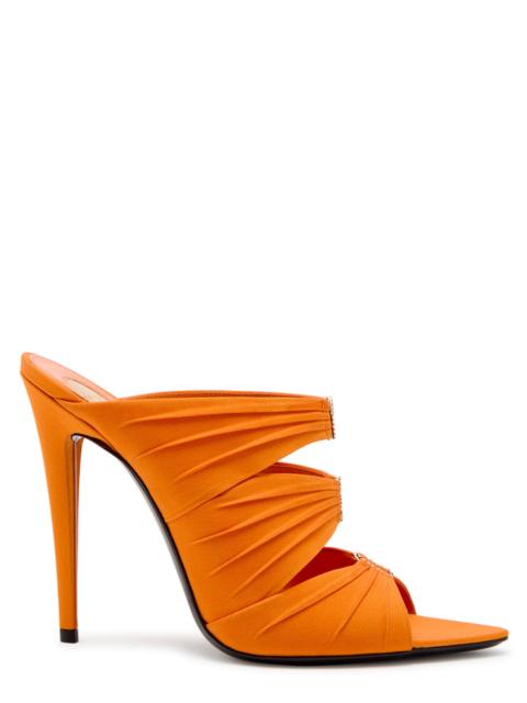 SAINT LAURENT Saint Laurent Emilie 110 Ruched Satin Sandals