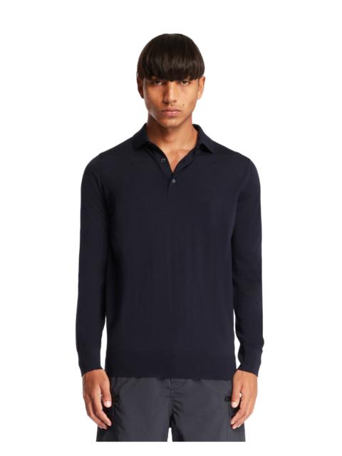 Blue Polo Neck Sweater