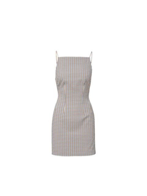 VERONICA BEARD CHESTER GINGHAM MINI DRESS