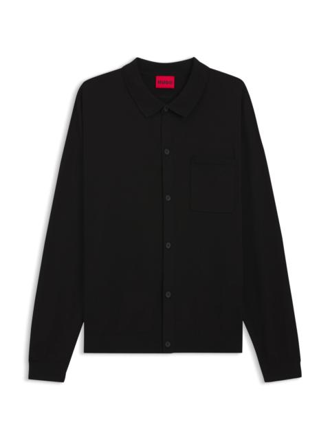 HUGO REGULAR-FIT JACKET WITH RIBBED TRIMS