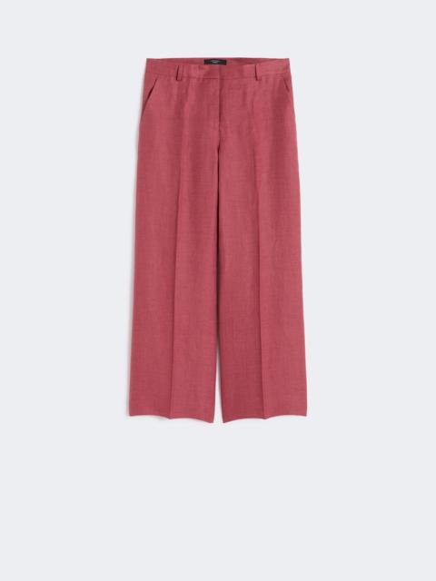 WEEKEND Max Mara Linen canvas trousers - CHERRY