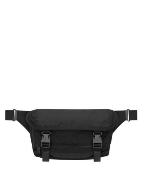 SAINT LAURENT Saint Laurent Logo Embroidery Nylon Crossbody Bag