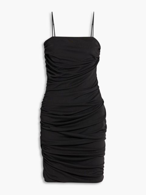 Other Designers Isela ruched stretch-mesh mini dress