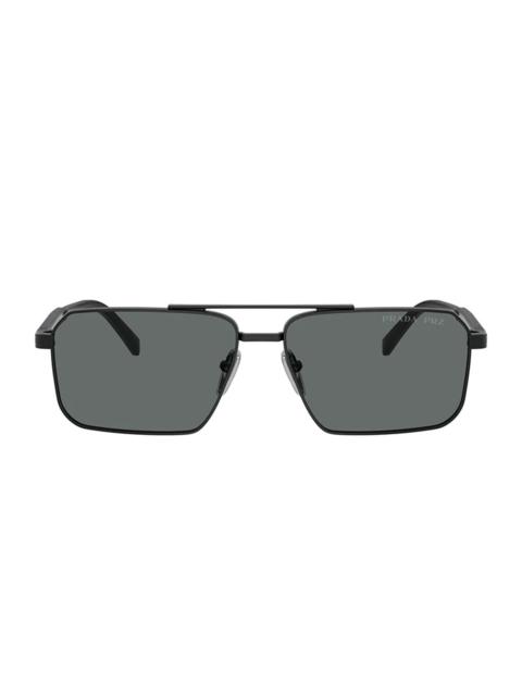 Prada Prada Polarized Grey Navigator Ladies Sunglasses PR A57S 1AB5Z1 61
