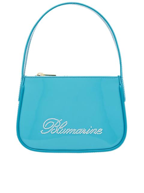 Blumarine Patent Rhinestone Logo Bag
