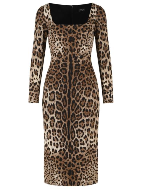 Dolce & Gabbana Dolce & Gabbana Leo Print Stretch Viscose Dress Women