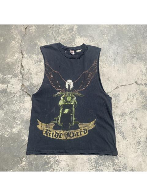 Other Designers Vintage - Distressed RIDE HARD Sleeveless tee