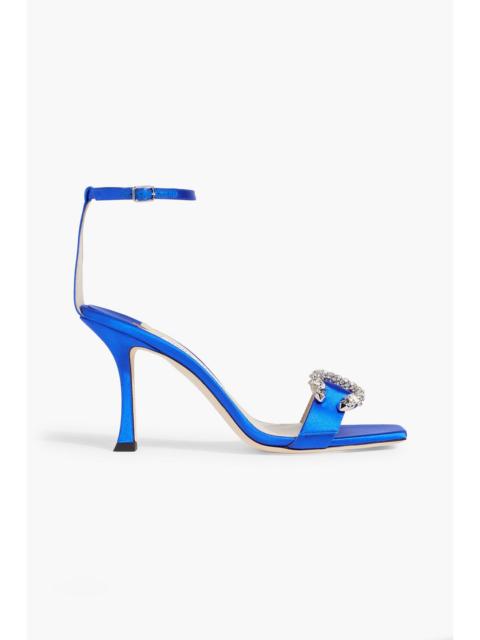 JIMMY CHOO Marsai 90 crystal-embellished satin sandals