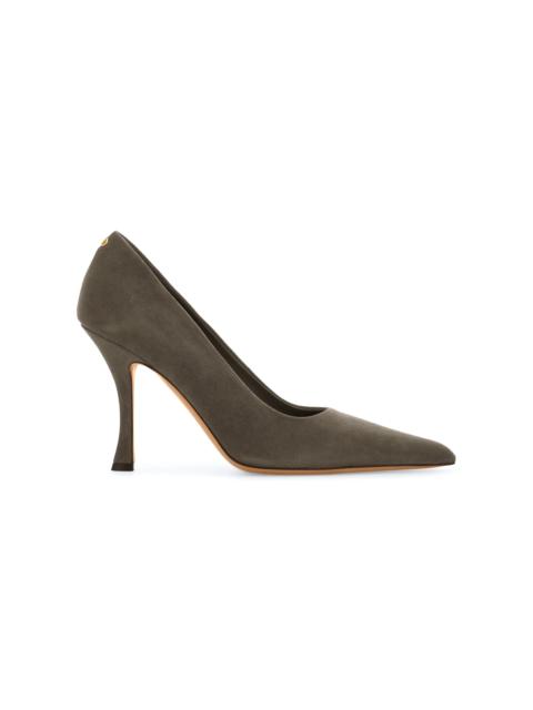 FERRAGAMO Elydea Suede Pumps olive