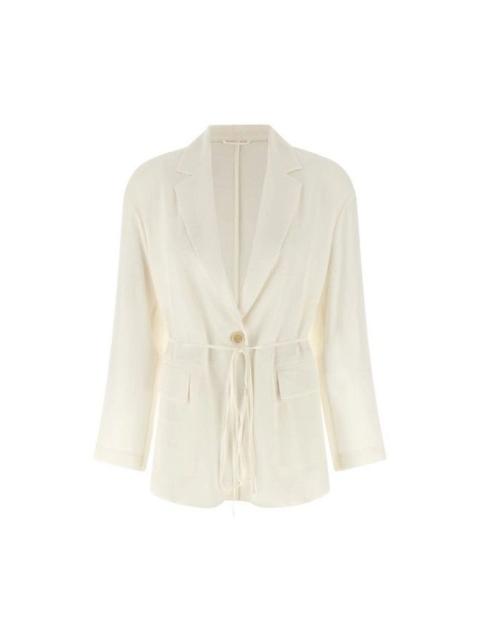 Brunello Cucinelli BRUNELLO CUCINELLI White Silk Blazer New & Authentic (Women'