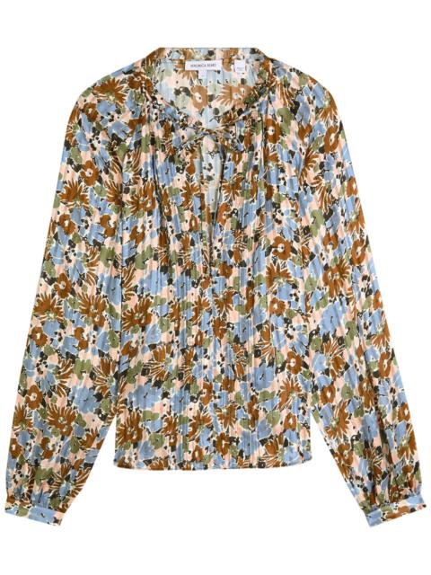 VERONICA BEARD Veronica Beard Linds Floral-print Silk Blouse
