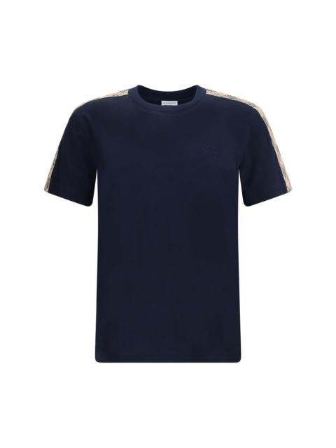 Burberry Burberry Men Short-Sleeved T-Shirt With A Single Burberry Check Stripe On Both Shoulders