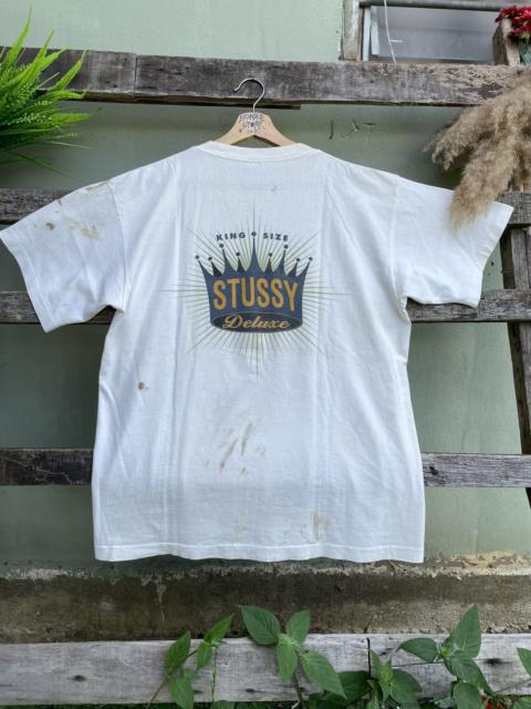 Other Designers Vintage - RARE Vintage Stussy King Size Deluxe Big Logo Tee 80s