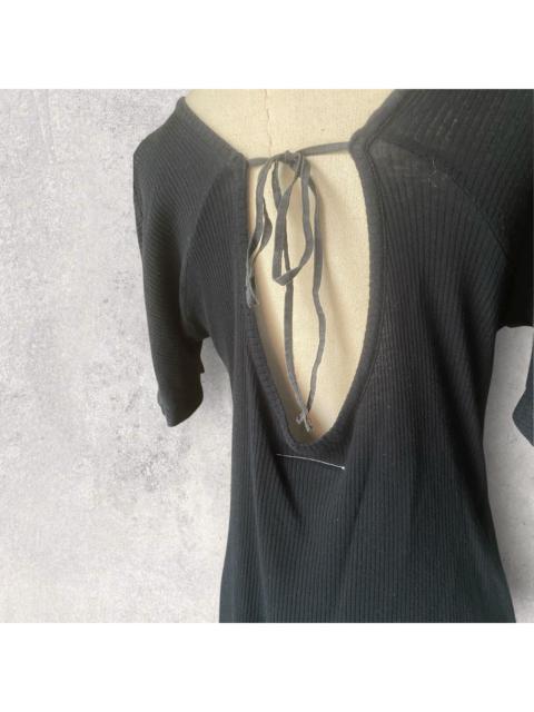 Maison Margiela MM6 SS07 Ribbed Tie-Back Pull Over Blouse