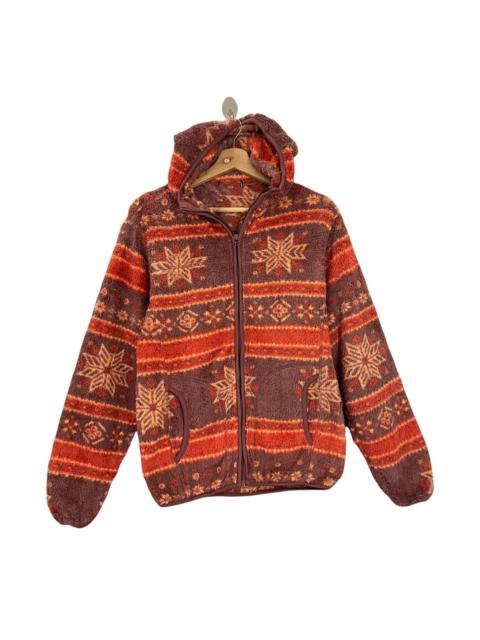 Other Designers Aran Isles Knitwear - GU Art Multicolour Zipper Fleece Size M