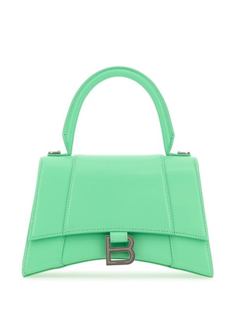 BALENCIAGA Mint green leather small Hourglass handbag