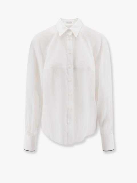 Brunello Cucinelli Brunello Cucinelli Cotton Shirt With Monili Detail