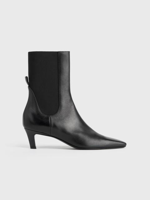 TOTEME Leather mid-heel boots black