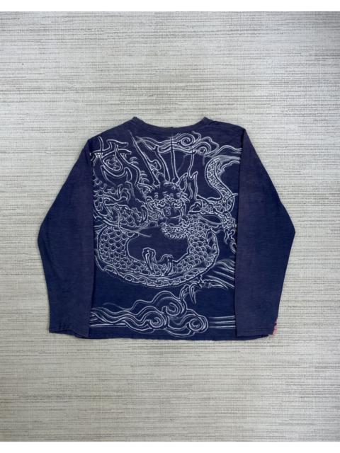 Other Designers Japanese Brand - Vintage Natural Vivration Sukajan Dragon Longsleeve Shirt