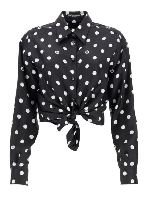 Dolce & Gabbana SILK POLKA DOT PRINT BLOUSE