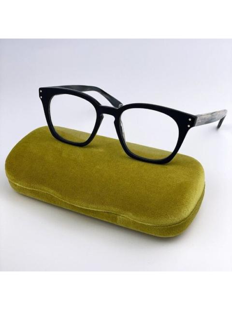 GUCCI SALE! NEW GUCCI LOGO GG0572O 009 Black Gray Square Unisex Eyeglasses