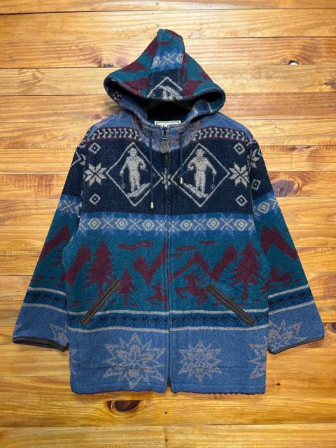 Other Designers L.L. Bean - VINTAGE L.L BEAN WOOL HOODIE NATIVE DESIGN