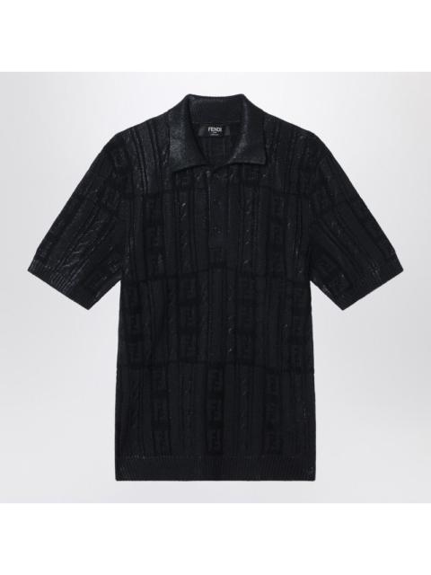 Fendi Black Wool Polo Men