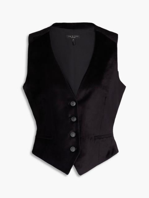 rag & bone Priya cotton-blend velvet vest