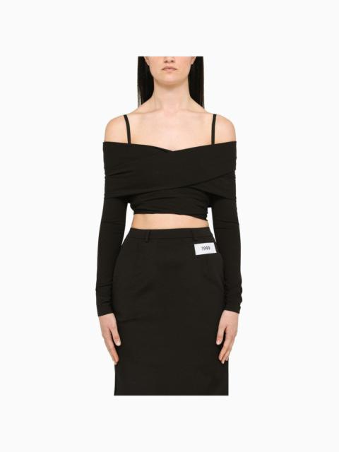 Dolce & Gabbana Dolce&Gabbana Black top with boat neckline