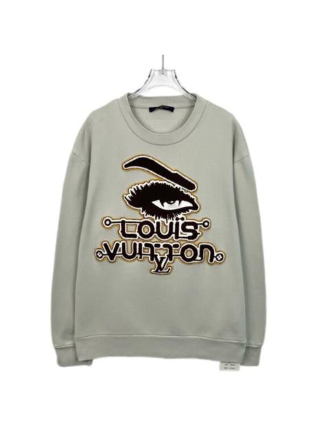 Louis Vuitton Louis Vuitton 2023 Gray Graphic Print Cotton Crewneck Long-Sleeve Sweatshirt
