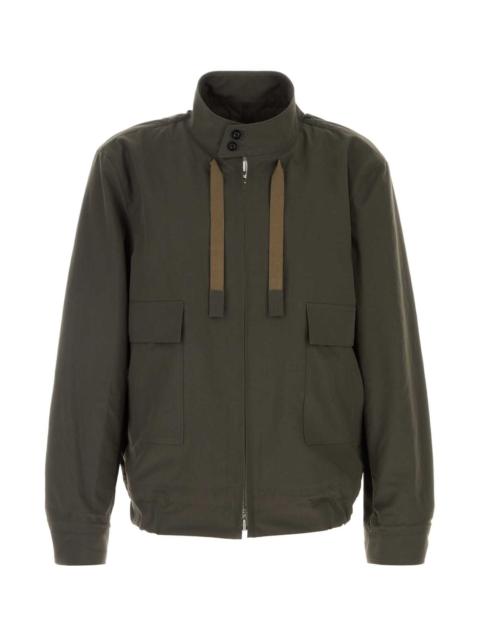 sacai Sacai Men Olive Green Polyester Jacket