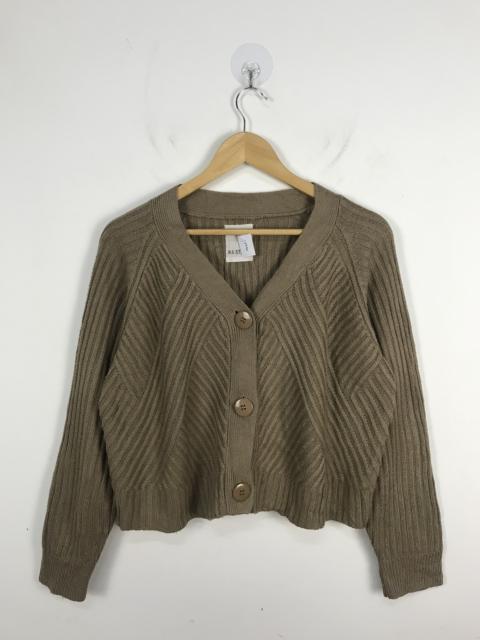 Other Designers Japanese Brand - Kastane Acrylic Woven Cable Stich CropTop Knit Cardigan 2970