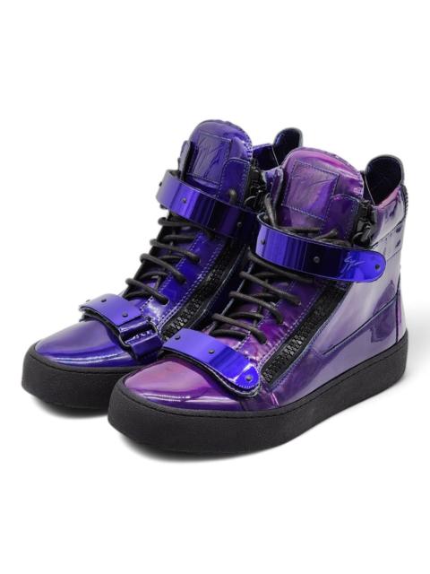 Giuseppe Zanotti Coby Metallic Leather Hi Top Sneakers EU 41 US 8 - New $1095