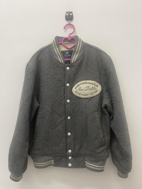 Other Designers Rare Vintage MACBETH Sportsman Club Wool Bomber Varsity