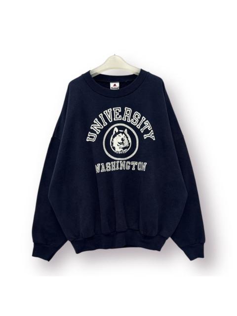 Other Designers Vintage - 🔥 Vtg Riddell 90s baggy University of Washington Sweat - XXL