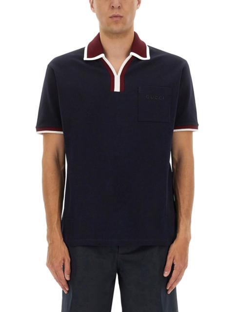 GUCCI Gucci Men Cotton Pique Polo