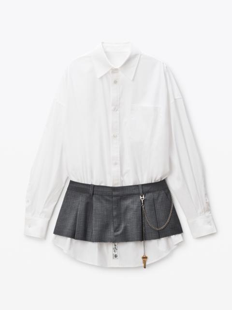 Alexander Wang Grey & White Pre-Styled Shirtdress