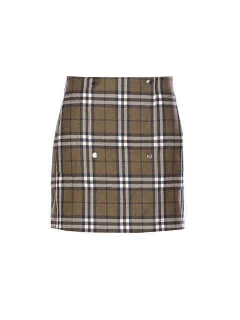 Burberry Burberry Women Check Trench Skirt