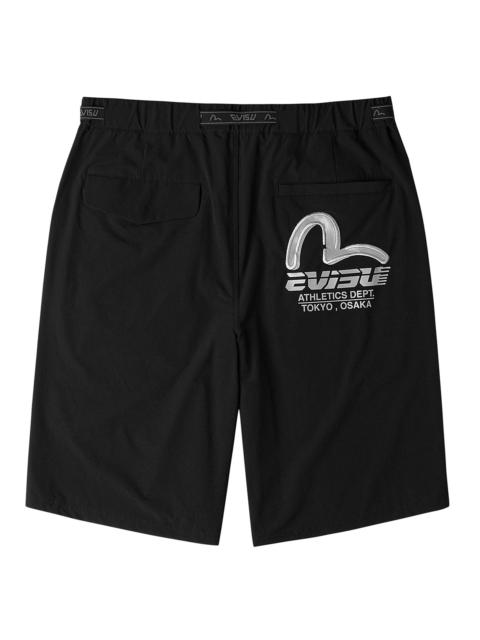 EVISU Belted-Waist Woven Shorts