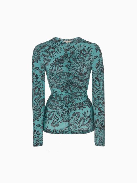 ULLA JOHNSON Asha Ruched LS Top