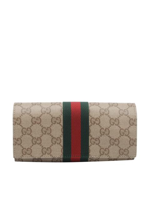 GUCCI Gucci Women Web Tape And Gg Long Wallet