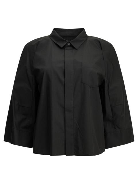 sacai Sacai Poplin Casual Shirt Black Women