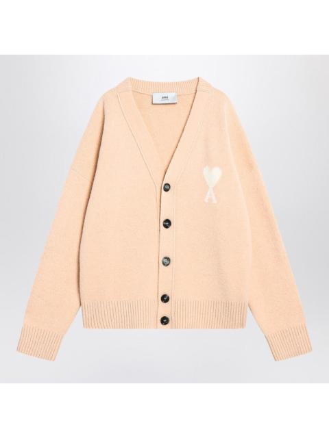 AMI Paris Ami Paris Light Beige Wool Cardigan Ami De Coeur Men